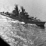 1984 год. Вид на крейсер из вертолета (А. Кокоулин)