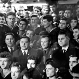 Юрий Гагарин на нашем крейсере. 1965 год.