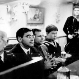 Юрий Гагарин на нашем крейсере. 1965 год.