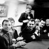 Юрий Гагарин на нашем крейсере. 1965 год.