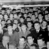 Юрий Гагарин на нашем крейсере. 1965 год.