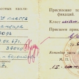 Свидетельство классности специалиста