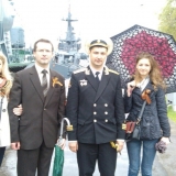 В День Победы с детьми и командиром рка "Кузнецк". 2014 год