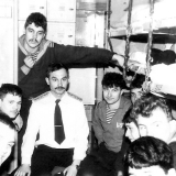 В центре замполит БЧ-5 Сенин Сергей Павлович в кубрике БЧ-5 1988